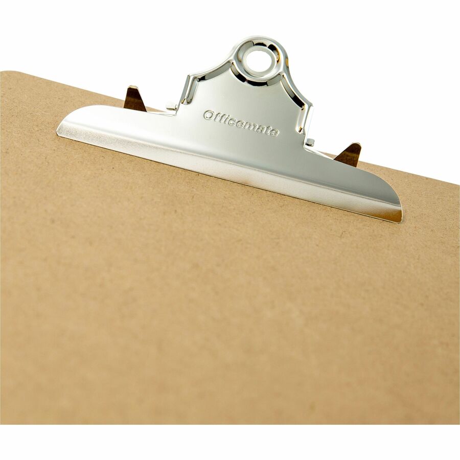 Officemate 83100 Letter Size Wood Clipboard, 9" x 12 .5" ,Recycled Hardboard - 1" Clip Capacity - 9" x 12 1/2" Sheet Size - Clamp - Hardboard - Wood - 1 Each