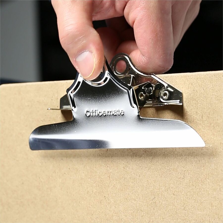Officemate 83100 Letter Size Wood Clipboard, 9" x 12 .5" ,Recycled Hardboard - 1" Clip Capacity - 9" x 12 1/2" Sheet Size - Clamp - Hardboard - Wood - 1 Each
