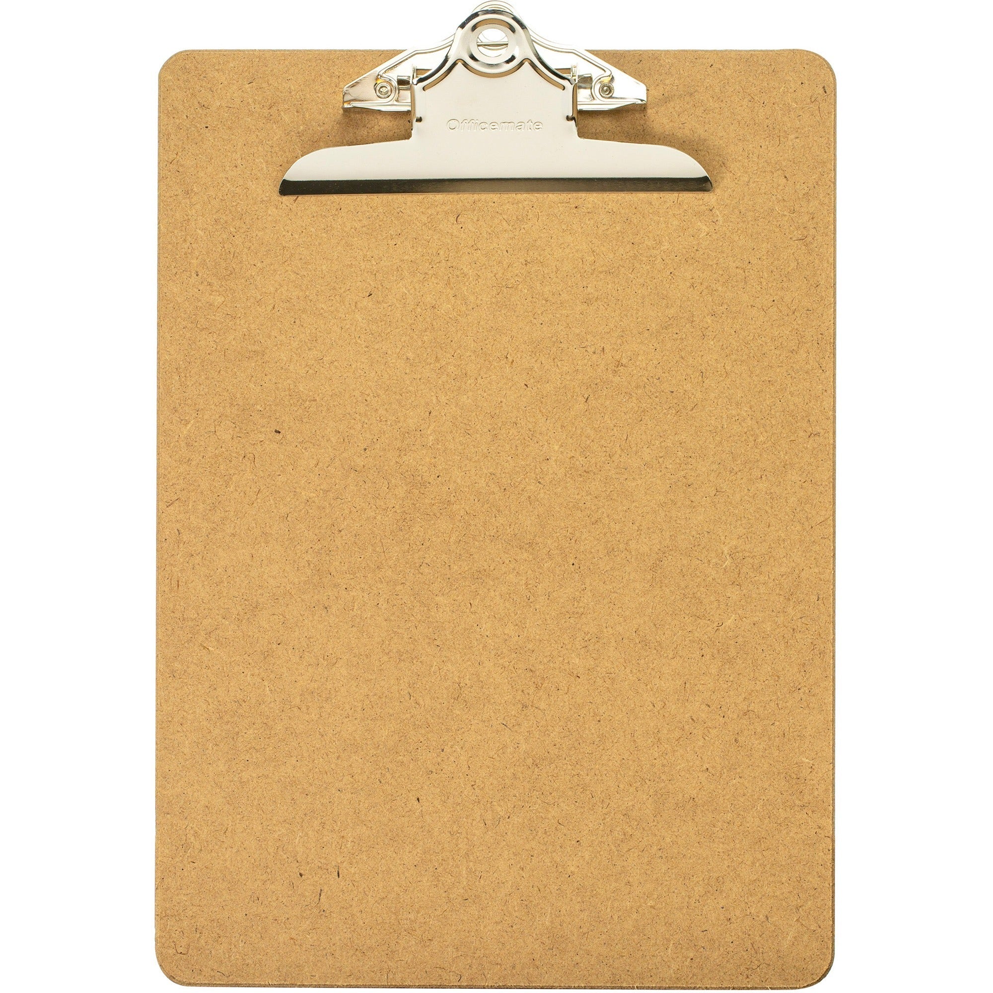 Officemate 83100 Letter Size Wood Clipboard, 9" x 12 .5" ,Recycled Hardboard - 1" Clip Capacity - 9" x 12 1/2" Sheet Size - Clamp - Hardboard - Wood - 1 Each