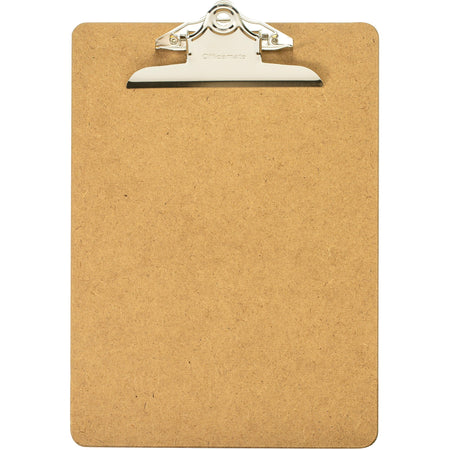 Officemate 83100 Letter Size Wood Clipboard, 9" x 12 .5" ,Recycled Hardboard - 1" Clip Capacity - 9" x 12 1/2" Sheet Size - Clamp - Hardboard - Wood - 1 Each