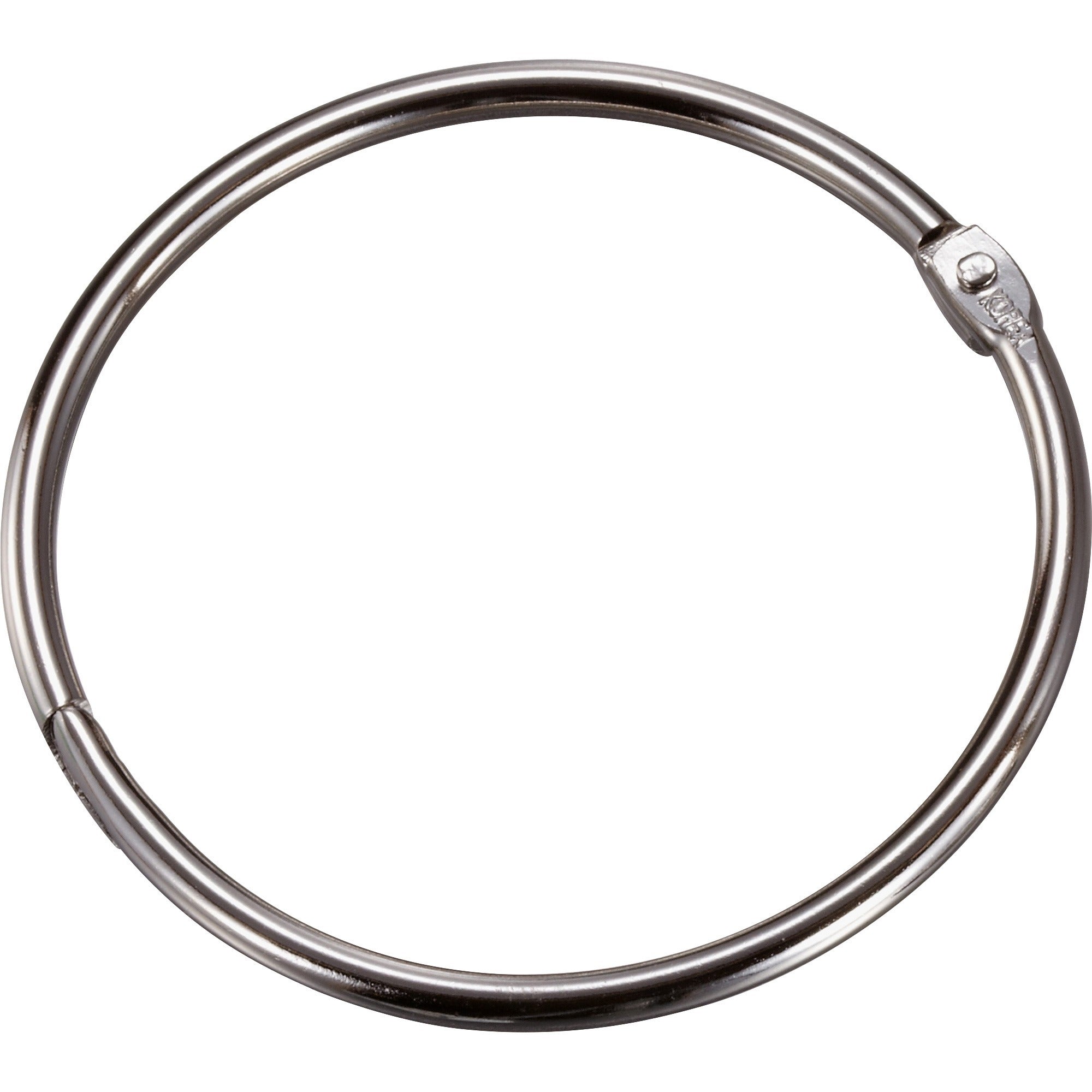 Officemate Loose-Leaf Book Rings - 3" Diameter - Silver - Metal - 10 / Box