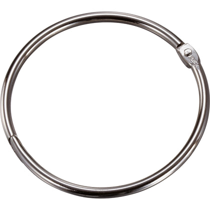 Officemate 3’’ Silver Loose-Leaf Book Rings - Metal 10/Box - Binder / Bulldog Clips