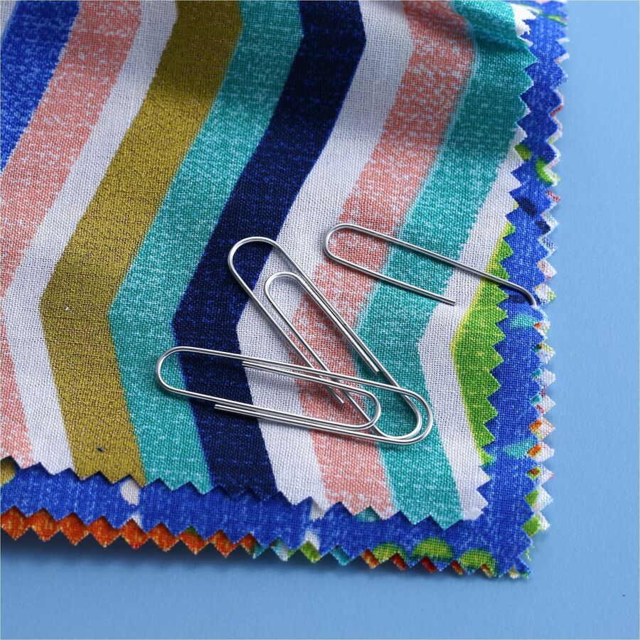 Officemate Giant Paper Clips - Jumbo - 2" Length x 0.5" Width - Silver - Steel - 100/Box - 10 / Pack