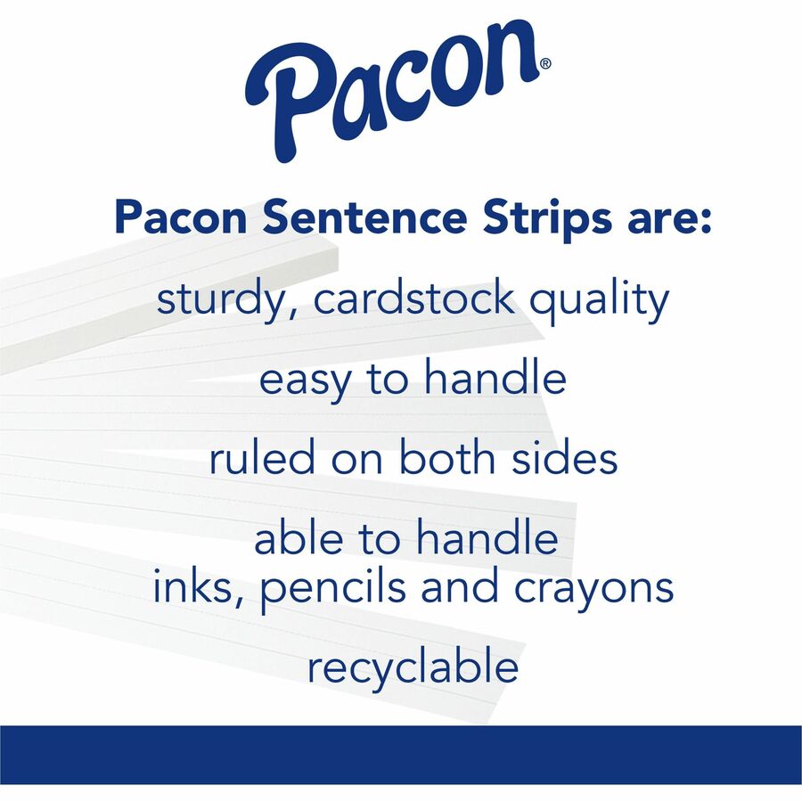 Pacon® Super Bright Sentence Strips - 100 Pack: Colorful Learning Aid