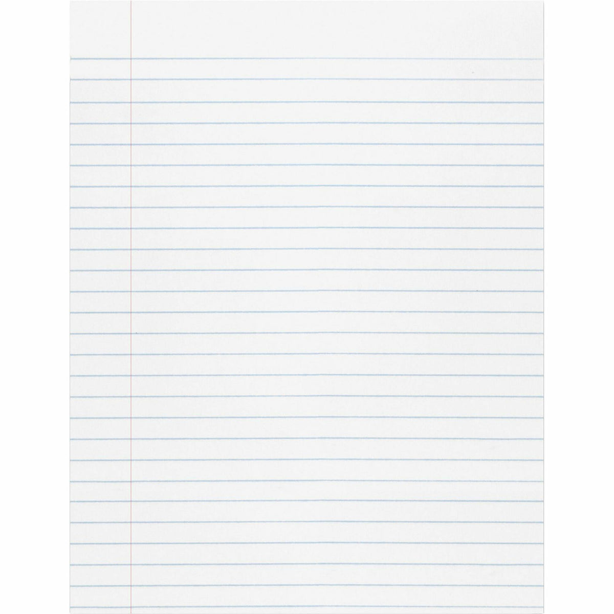 Pacon Composition Paper - Letter - Wide Ruled Front Ruling - 0.37" Ruled - Ruled Red Margin - Letter - 8 1/2" x 11" Sheet Size - White Paper - Unpunched - 500 / Ream