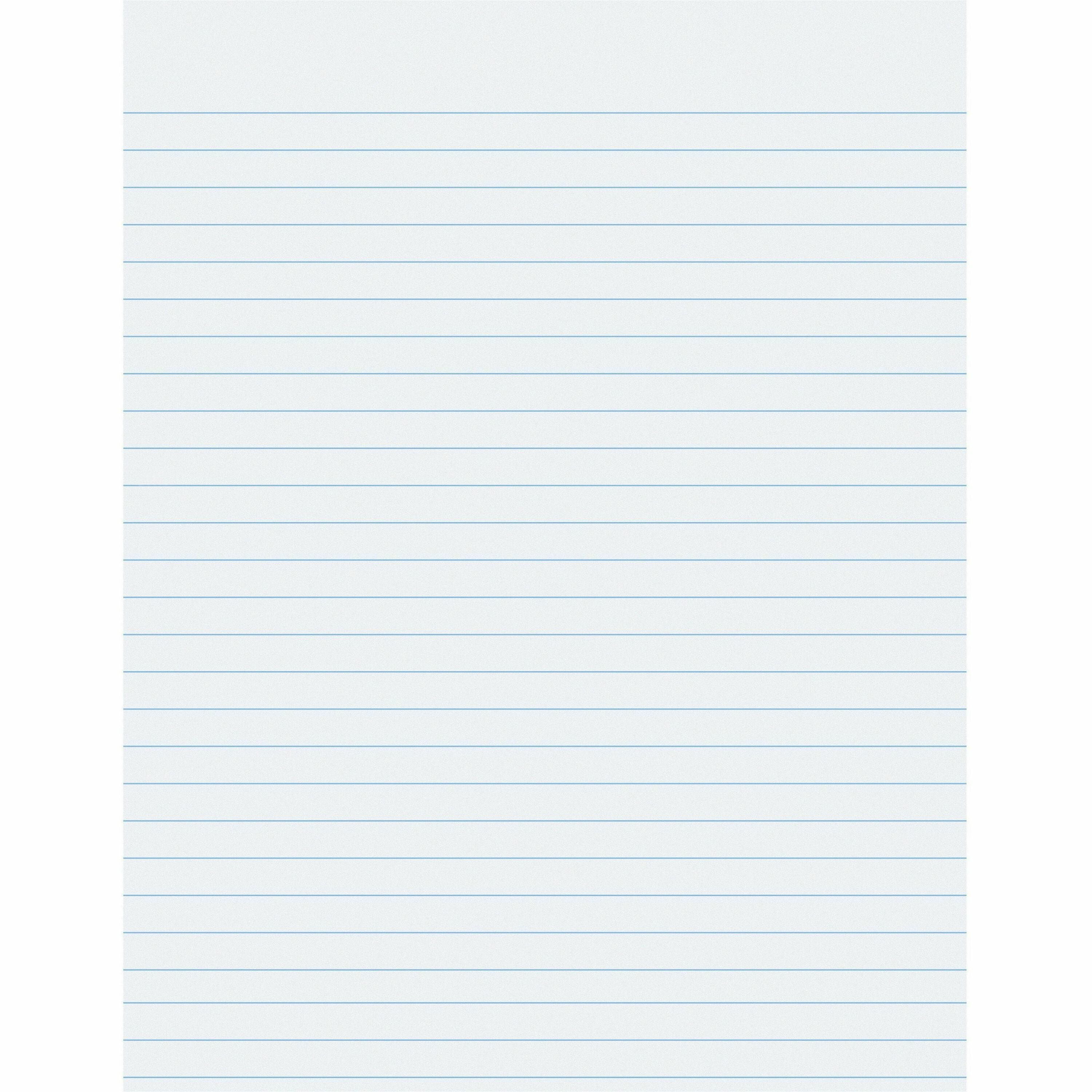 Pacon Composition Paper - Letter - Wide Ruled Front Ruling - 0.37" Ruled - Unruled Margin - 16 lb Basis Weight - Letter - 8 1/2" x 11" Sheet Size - White Paper - Bond Paper - 500 / Ream