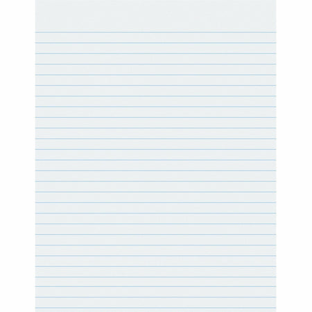 Pacon Composition Paper - Letter - Wide Ruled Front Ruling - 0.37" Ruled - Unruled Margin - 16 lb Basis Weight - Letter - 8 1/2" x 11" Sheet Size - White Paper - Bond Paper - 500 / Ream