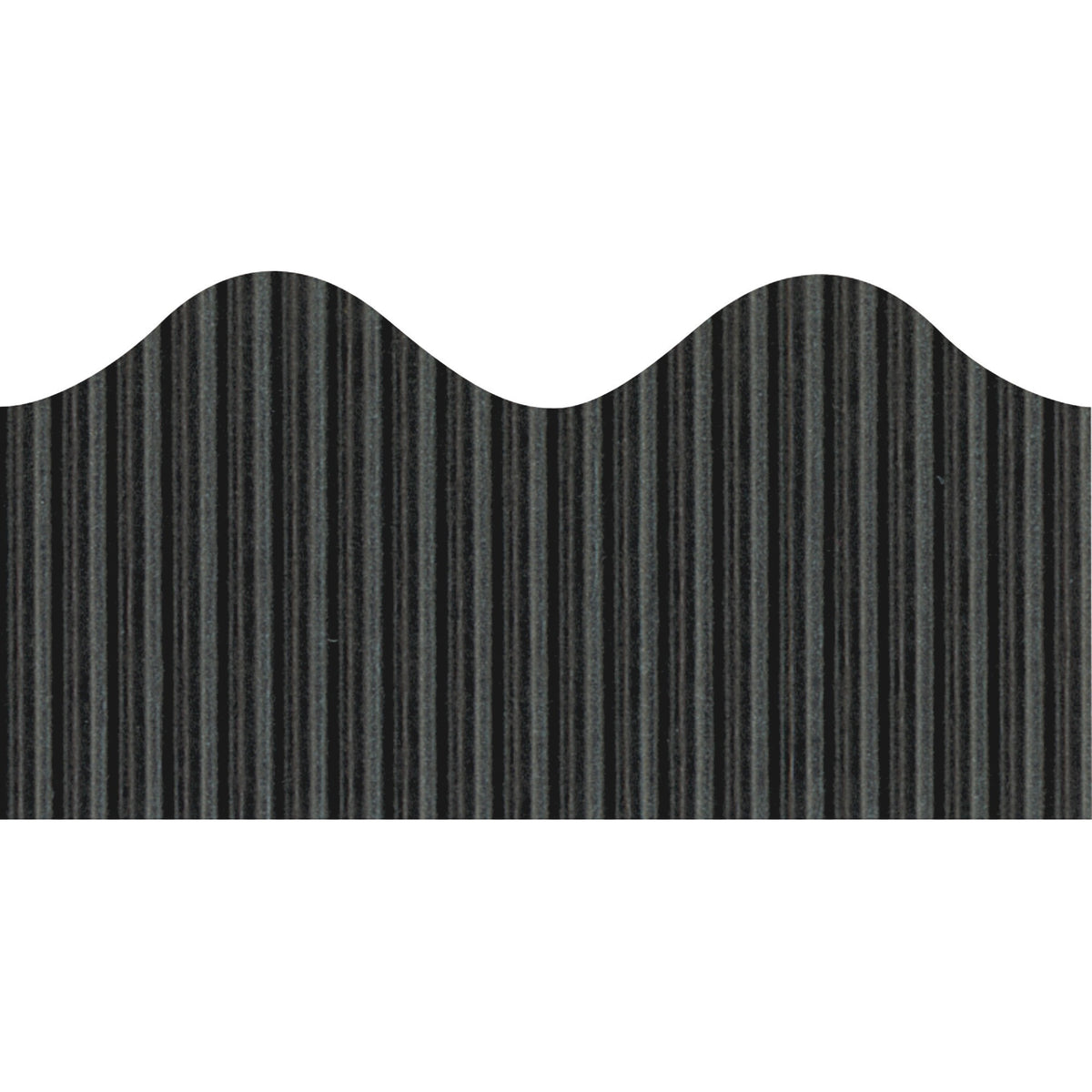 Bordette Decorative Border - Rectangle with Scalloped Trim Shape - Pin-up - Fadeless - 2.25" Width x 600" Length - Black - Paper - 1 Roll