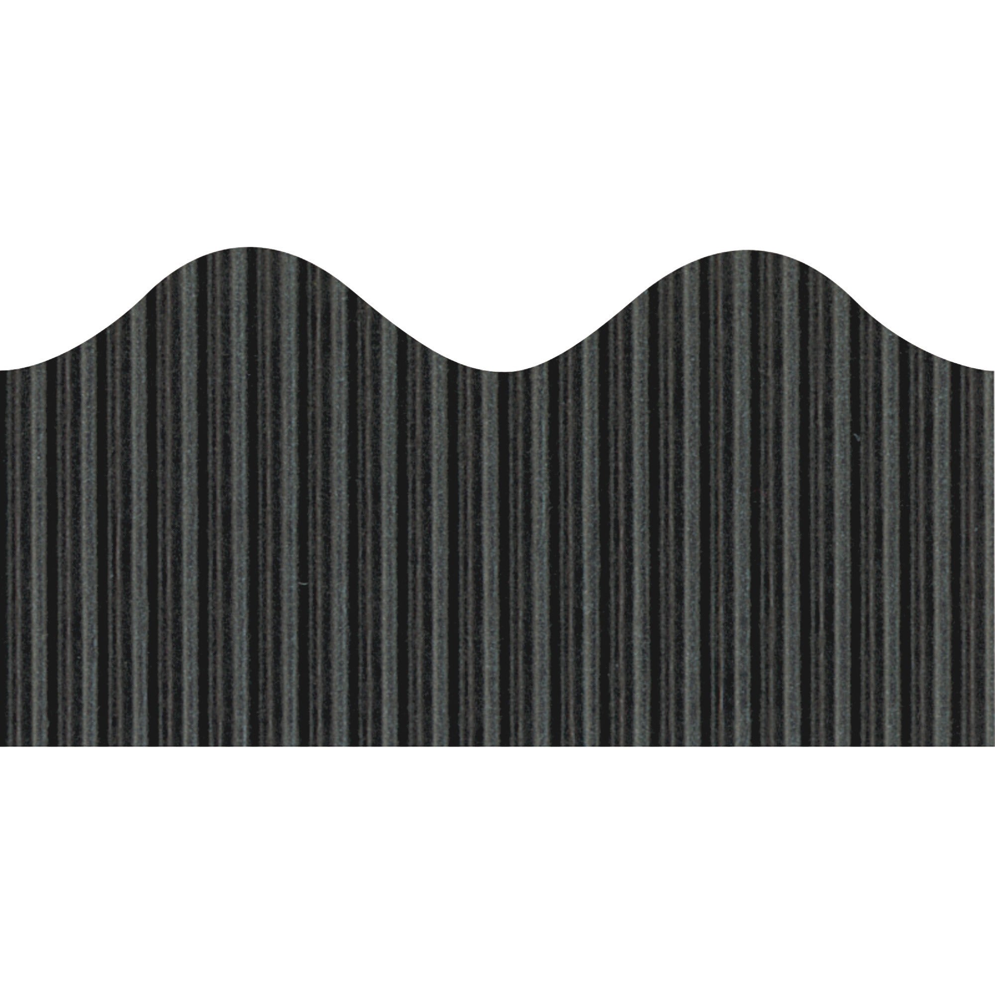 Bordette Decorative Border - Rectangle with Scalloped Trim Shape - Pin-up - Fadeless - 2.25" Width x 600" Length - Black - Paper - 1 Roll