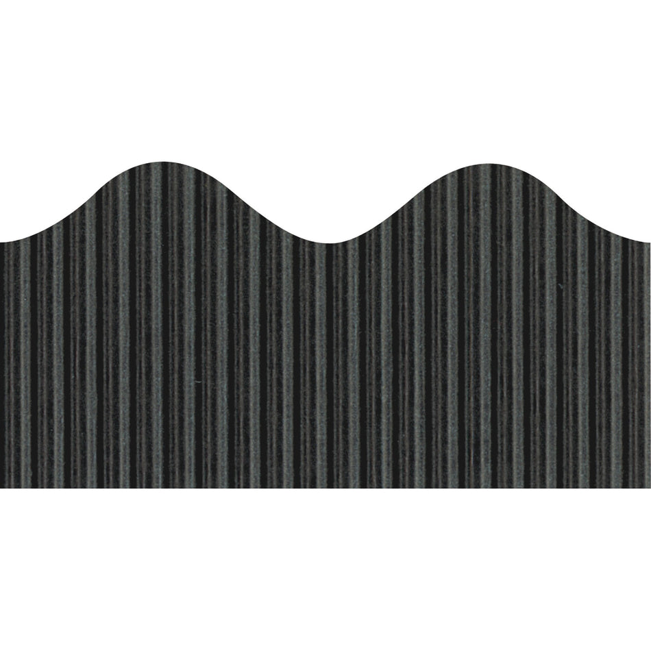 Bordette Decorative Border - Rectangle with Scalloped Trim Shape - Pin-up - Fadeless - 2.25" Width x 600" Length - Black - Paper - 1 Roll