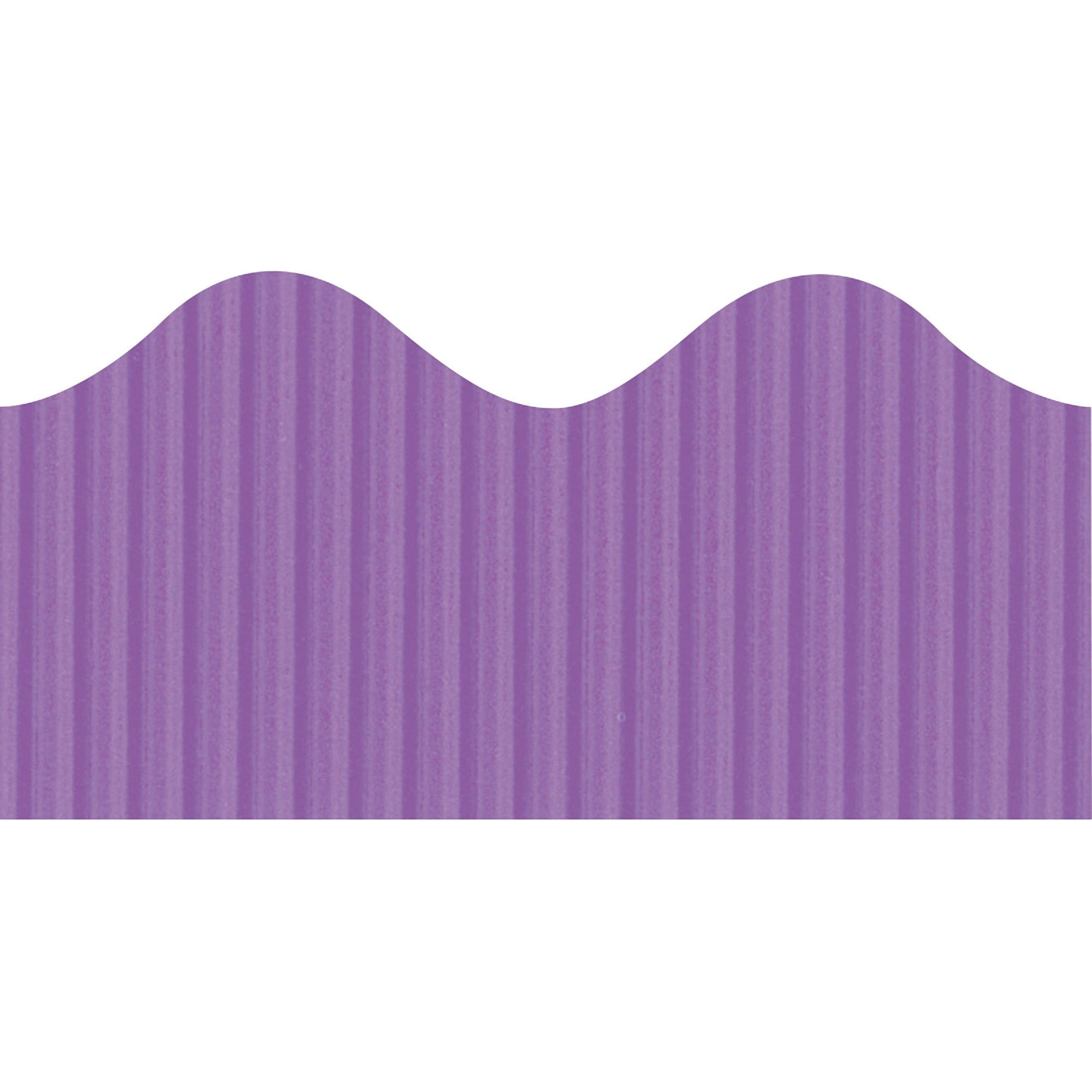 Bordette Decorative Border - Rectangle with Scalloped Trim Shape - Pin-up - Fadeless - 4" Height x 2.25" Width x 600" Length - Violet - Paper - 1 Roll