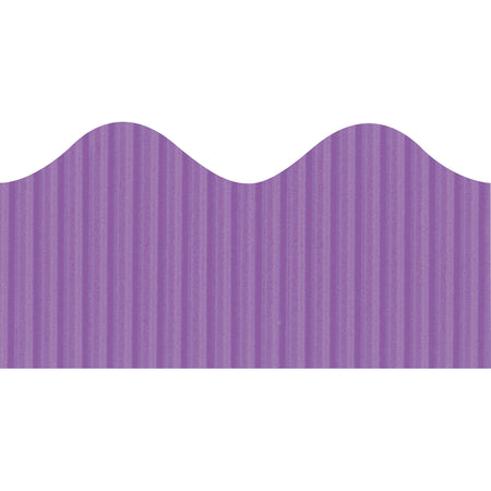 Bordette Decorative Border - Rectangle with Scalloped Trim Shape - Pin-up - Fadeless - 4" Height x 2.25" Width x 600" Length - Violet - Paper - 1 Roll