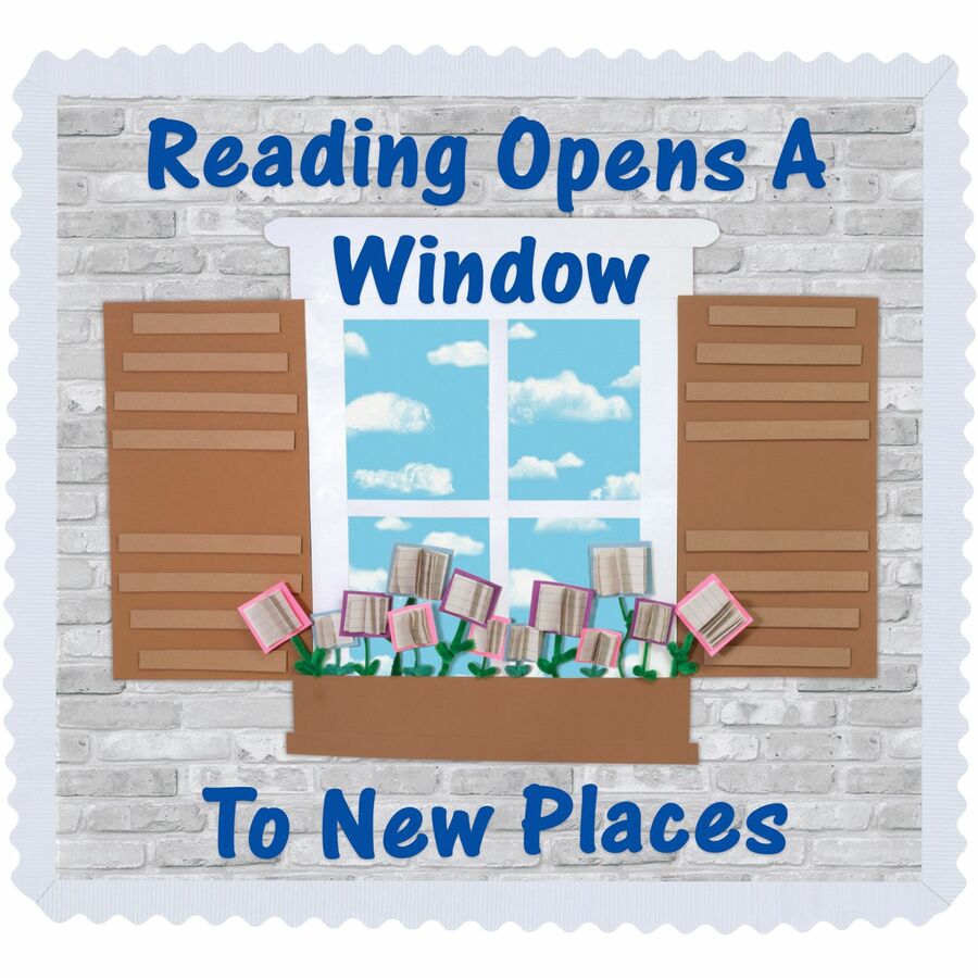 Fadeless Bulletin Board Art Paper - Bulletin Board - 6" Height x 48" Width x 50 ft Length - Cloud - 1 Roll