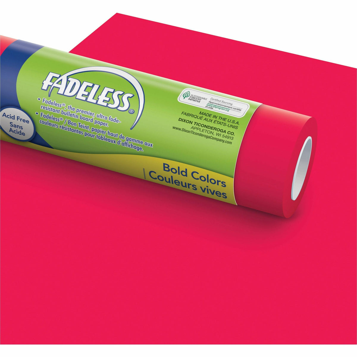 Fadeless Bulletin Board Art Paper - ClassRoom Project, Home Project, Office Project - 48" Width x 50 ft Length - Flame - 1 Roll