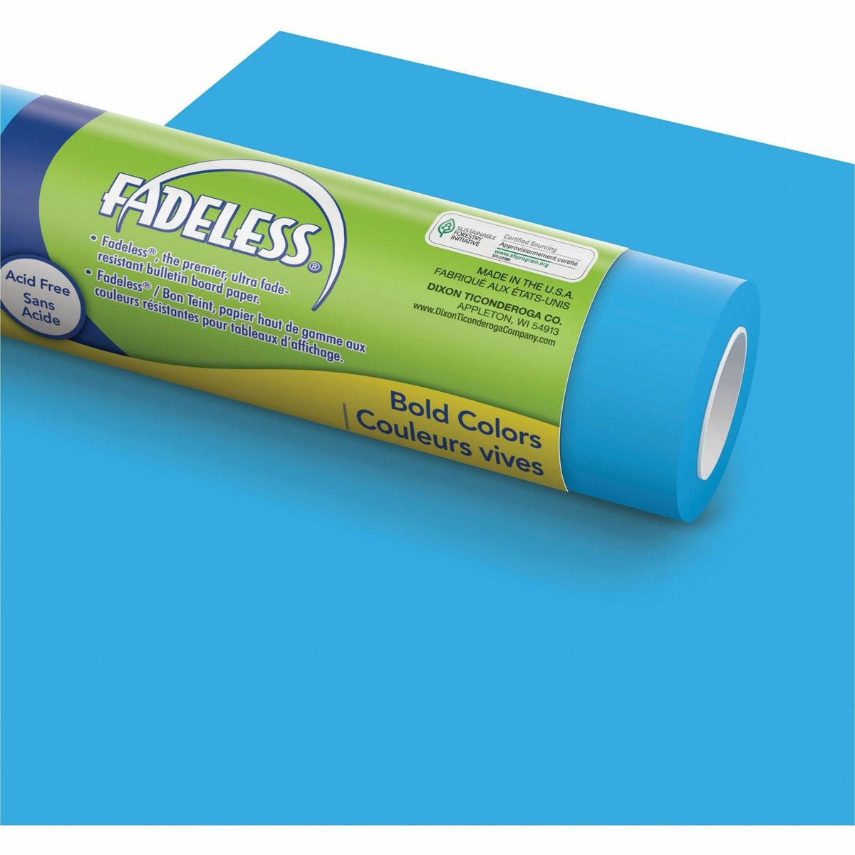 Fadeless Bulletin Board Art Paper - ClassRoom Project, Home Project, Office Project - 48" Width x 50 ft Length - Brite Blue - 1 Roll
