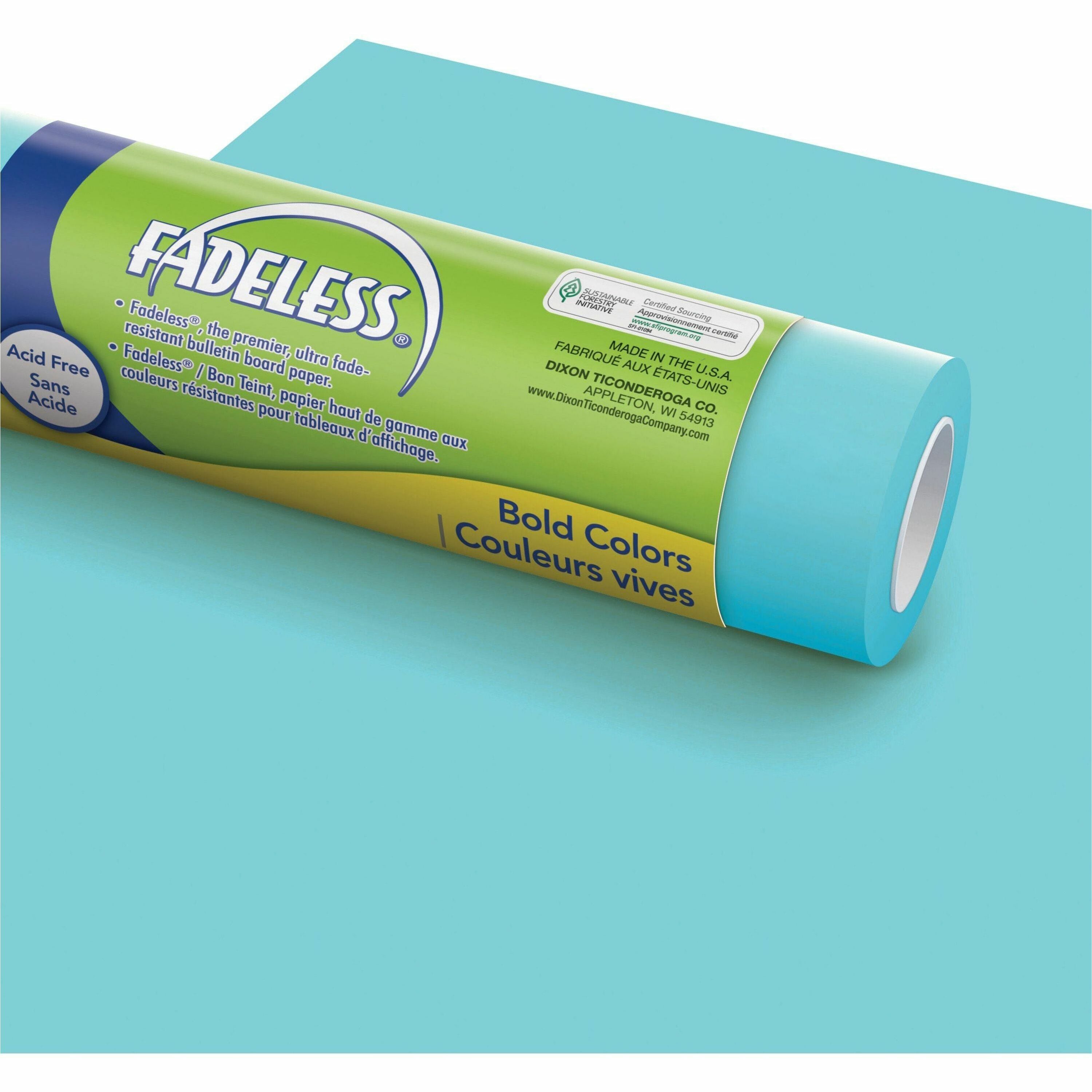 Fadeless Bulletin Board Art Paper - ClassRoom Project, Home Project, Office Project - 48" Width x 50 ft Length - Light Blue - 1 Roll