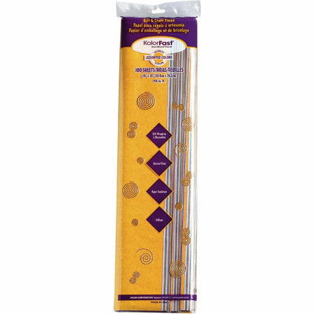 KolorFast Kolorfast Tissue Paper Assortment - 20" Width x 30" Length - Assorted - 100 / Pack