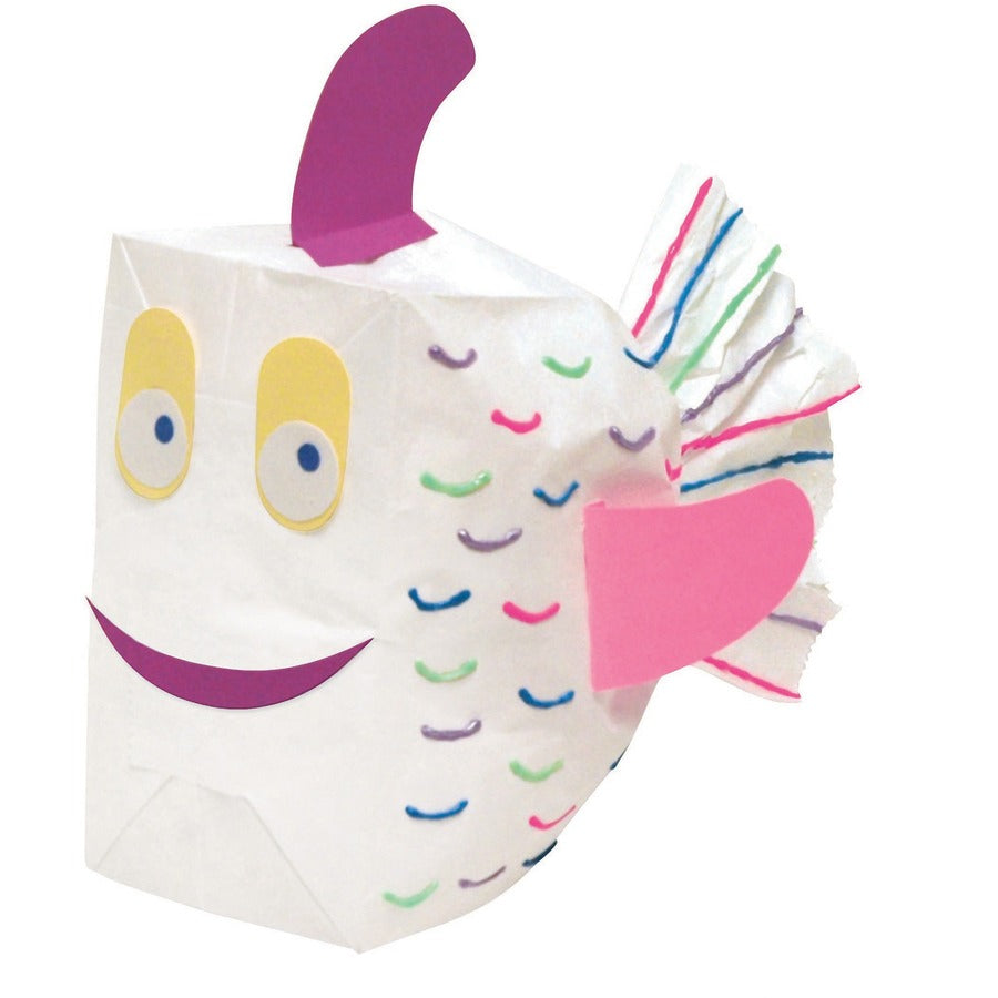 Creativity Street Kraft Bag - Art Project, Craft Project, Bag, Hat - 11" Height x 6" Width - Assorted - Kraft - 28 / Pack