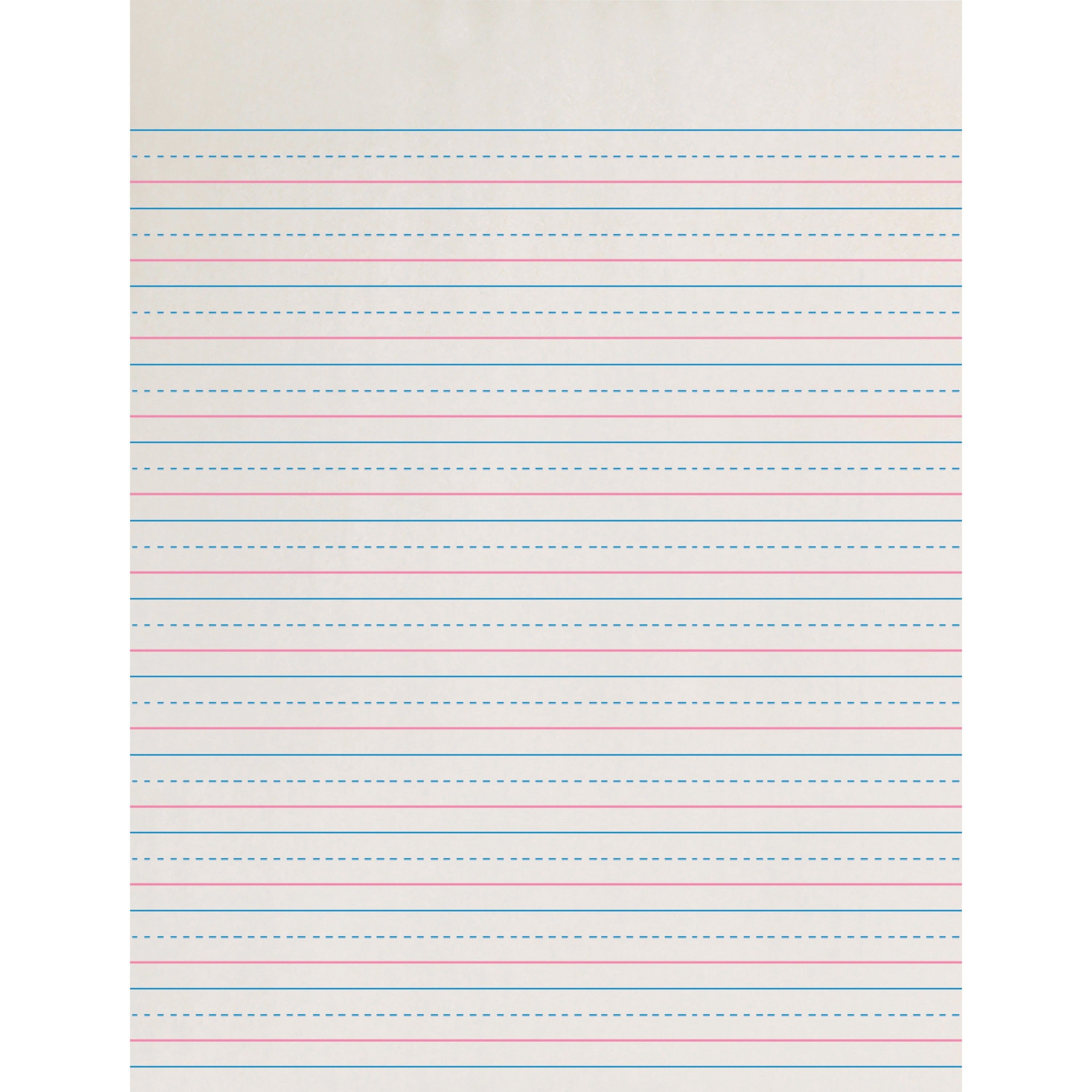 Zaner-Bloser Dotted Midline Newsprint Paper - Letter - 500 Sheets - 0.50" Ruled - Letter - 8" x 10 1/2" Sheet Size - White Paper - 500 / Ream