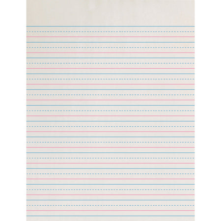 Zaner-Bloser Dotted Midline Newsprint Paper - Letter - 500 Sheets - 0.50" Ruled - Letter - 8" x 10 1/2" Sheet Size - White Paper - 500 / Ream