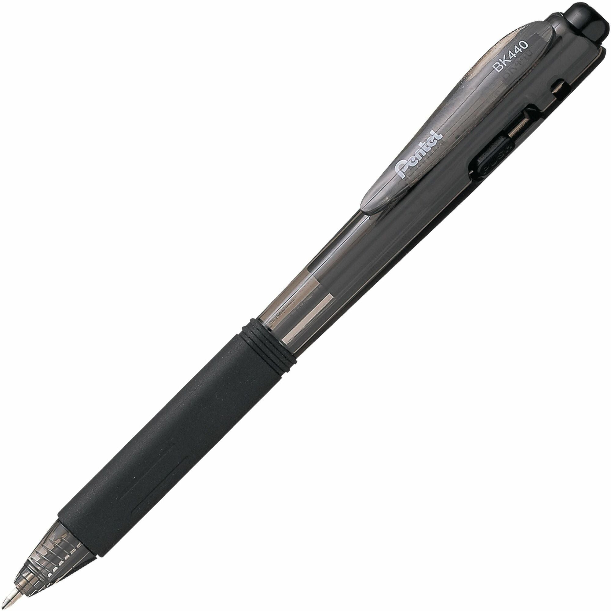 Pentel WOW! Retractable Ballpoint Pens - 1mm Medium Point - Black Ink - 1 Dozen