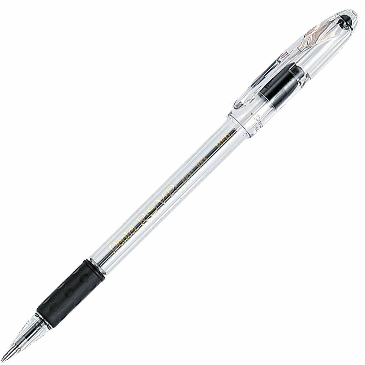 Pentel R.S.V.P. Ballpoint Stick Pens - 1mm Medium Point - Black Ink - Refillable