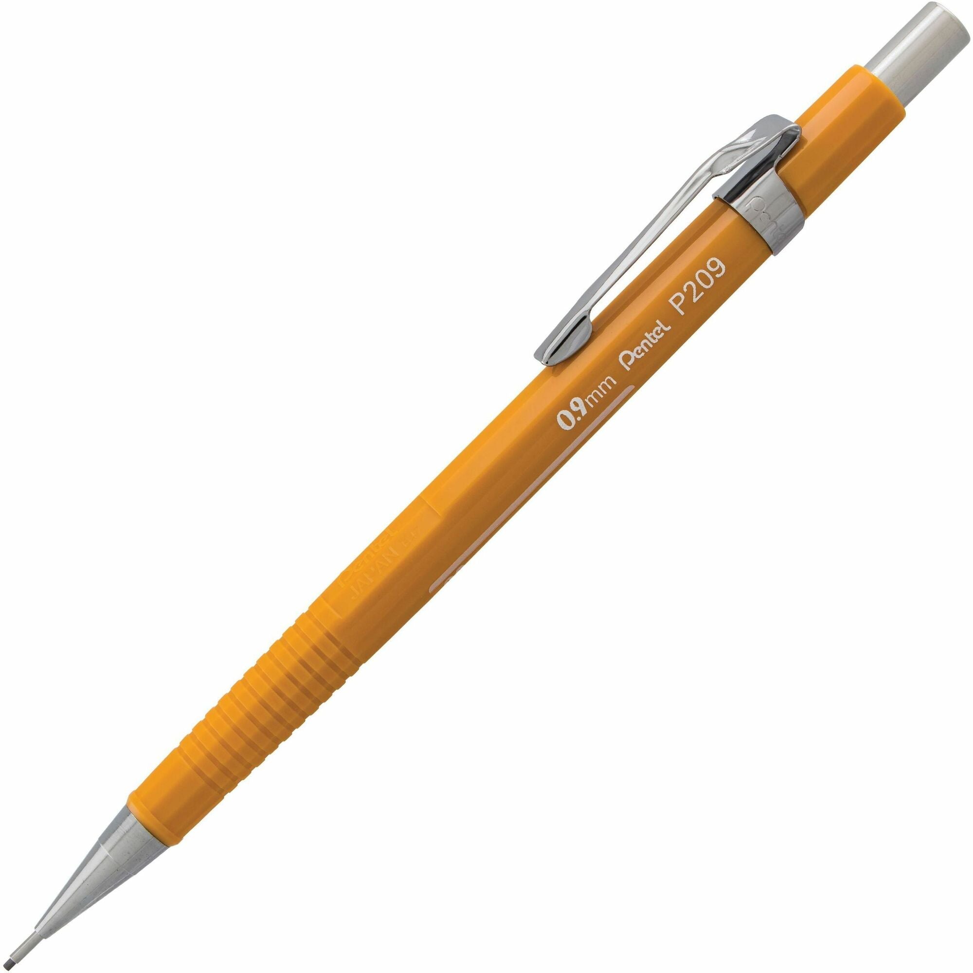 Pentel Sharp Automatic Pencil 0.9mm Black Lead Refillable Yellow Barrel - Pencils