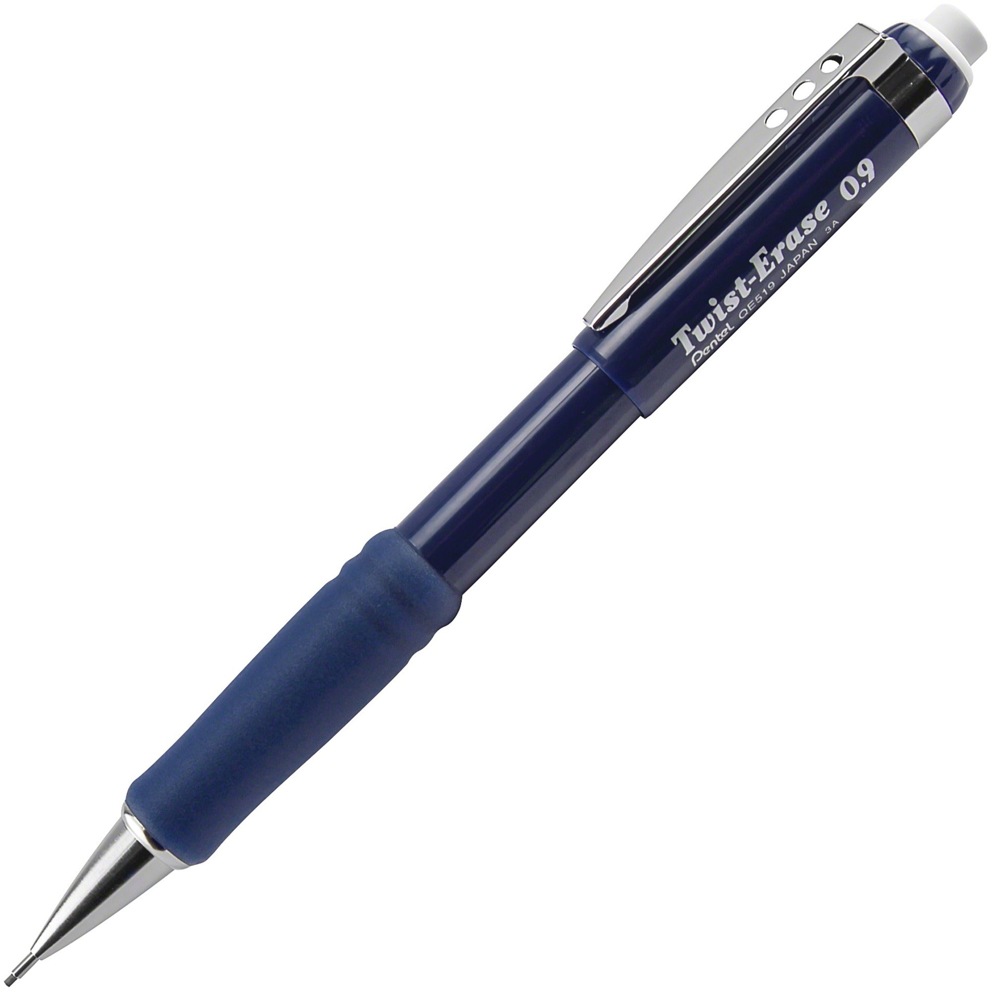 Pentel Twist-Erase III Mechanical Pencils - 0.9 mm Lead - #2 - Refillable - Blue Barrel - 1 Each