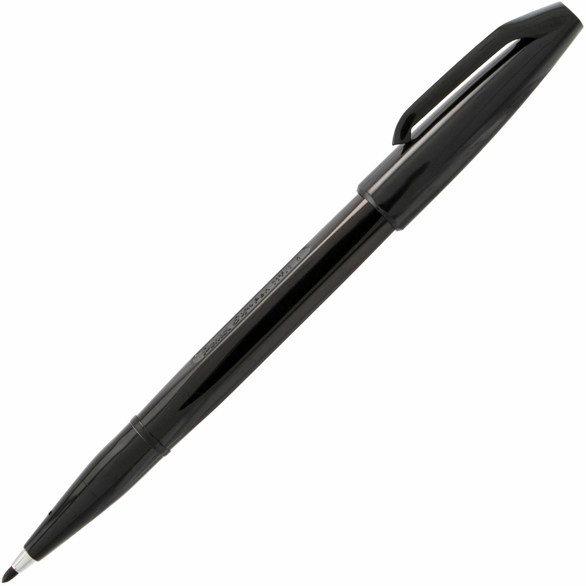 Pentel Sign Pens: Bold Point Black Ink Water-Based - Fiber Tip - Pens