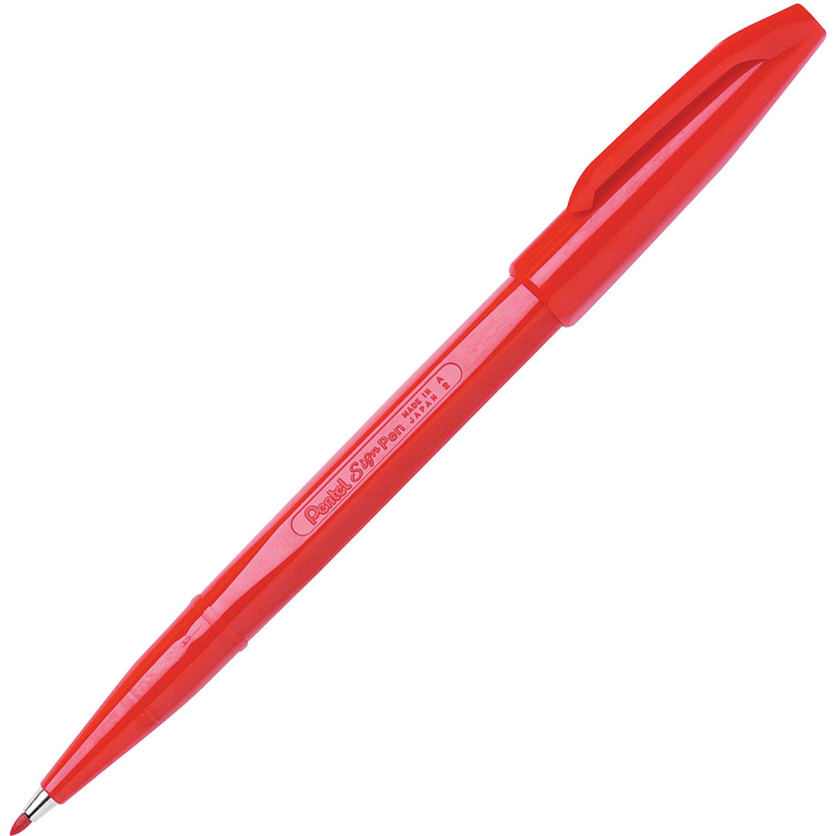 Pentel Fiber-tipped Sign Pens - Bold Pen Point - Red Ink - Water Based - Fiber Tip - 1 Dozen