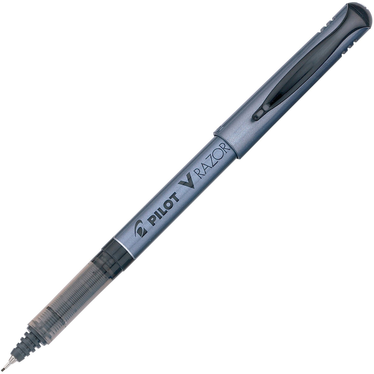 Pilot V Razor Point Marker Pens - 0.5 mm Extra Fine Pen Point - Black Ink - Clear Plastic Barrel - 1 Dozen