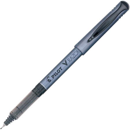 Pilot V Razor Point Marker Pens - 0.5 mm Extra Fine Pen Point - Black Ink - Clear Plastic Barrel - 1 Dozen