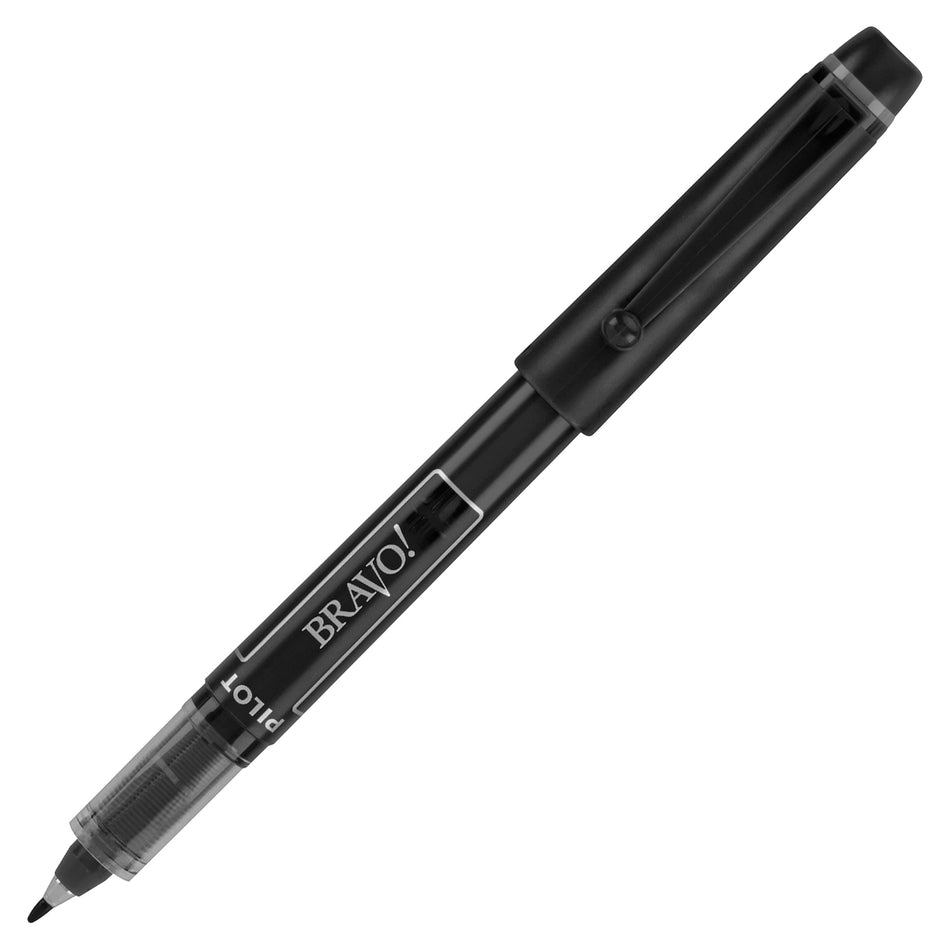 Pilot BraVo! Bravo Marker Pens - Bold Pen Point - Black Ink - Black Barrel - 1 Each