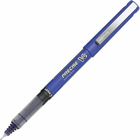 Pilot Precise V5 Extra-Fine Premium Capped Rolling Ball Pens - 0.5 mm Fine Pen Point - Purple Ink - Purple Plastic Barrel - 1 Dozen