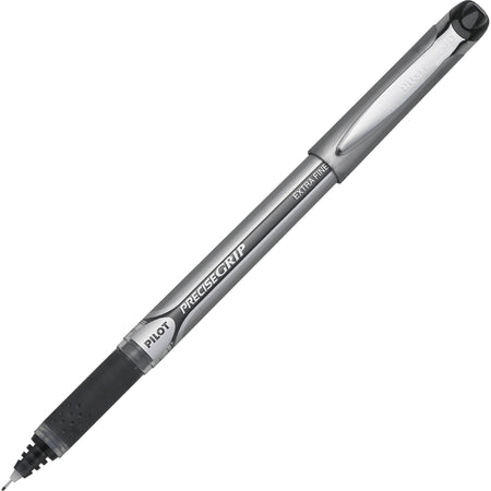 Pilot Precise Grip Extra-Fine Capped Rolling Ball Pens - 0.5 mm Extra Fine Pen Point - Black Ink - Black Barrel - 1 Dozen