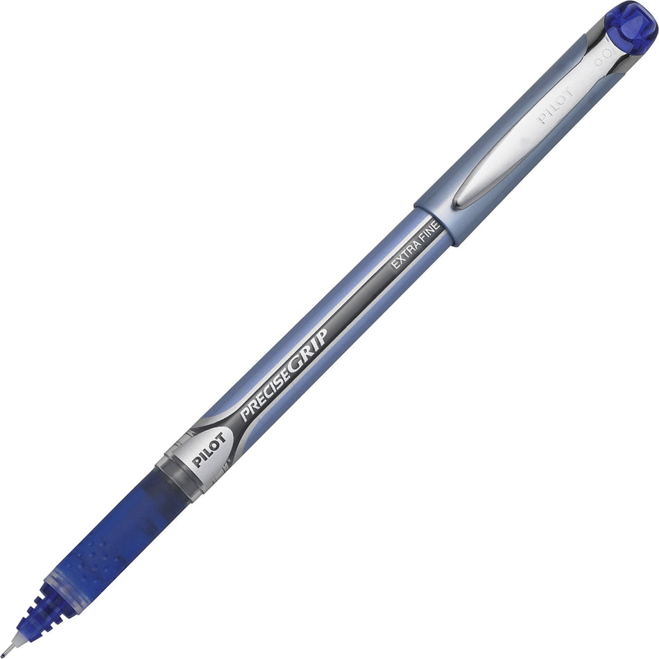Pilot Precise Grip Extra-Fine Capped Rolling Ball Pens - 0.5 mm Extra Fine Pen Point - Blue Ink - Blue Barrel - 1 Dozen
