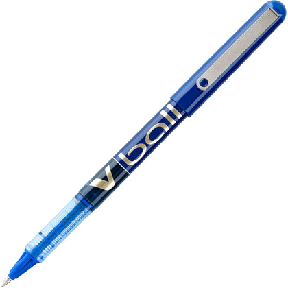 Pilot Vball Liquid Ink Pens - Fine 0.7mm Point - Blue - 1 Dozen