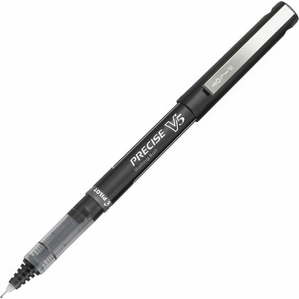 Pilot Precise V5 Extra-Fine Pens - 0.5mm Black Ink Plastic Barrel - 1 Dozen