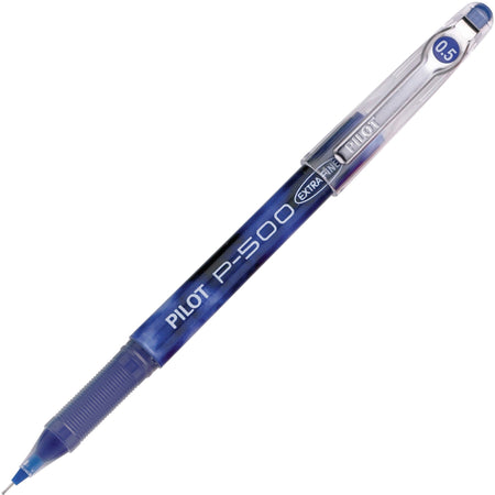 Pilot Precise P-500 Precision Point Extra-Fine Capped Gel Rolling Ball Pens - 0.5 mm Extra Fine Needle Pen Point - Blue Ink - Gel-based - Blue Barrel - 1 Dozen