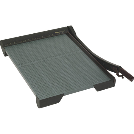 Premier Heavy-Duty Wood Series Paper Trimmers - 20 Sheet Cutting Capacity - 1 Steel Blade - 18" Cutting Length - 5.5" Height x 20.3" Width x 26.6" Depth - Non-skid Rubber Feet, Heavy Duty, Locking Blade - Wood, Steel - Green - 1 Each