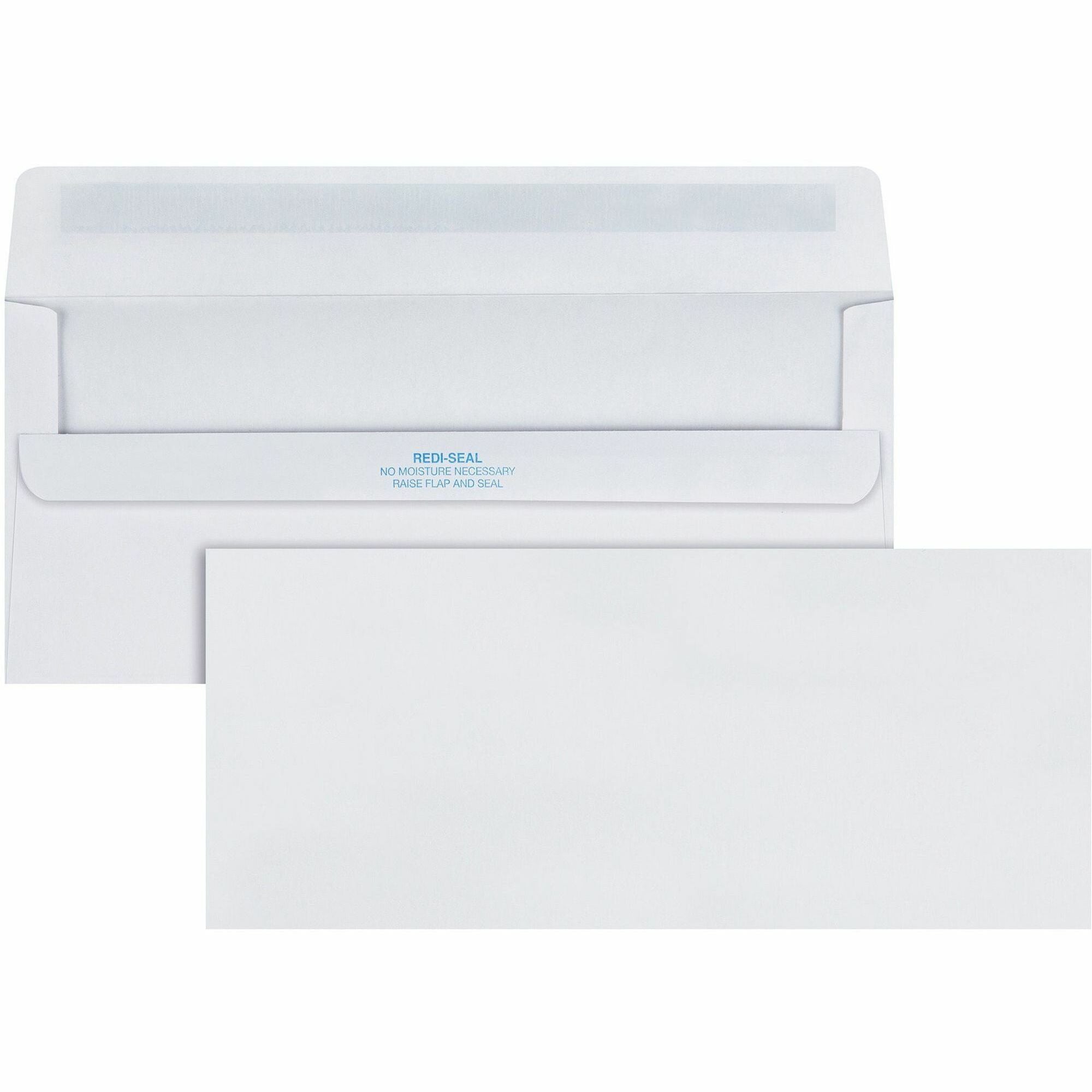 Quality Park No. 10 Business Envelopes with Self Seal Closure - Business - #10 - 4 1/8" Width x 9 1/2" Length - 24 lb - Self-sealing - White - 500 / Box