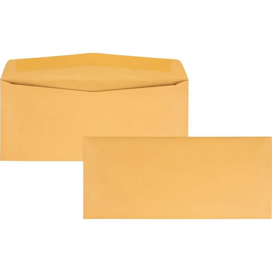 Quality Park No. 11 Brown Kraft Business Envelopes - Business - #11 - 4 1/2" Width x 10 3/8" Length - 28 lb - Gummed - Kraft - Kraft - 500 / Box