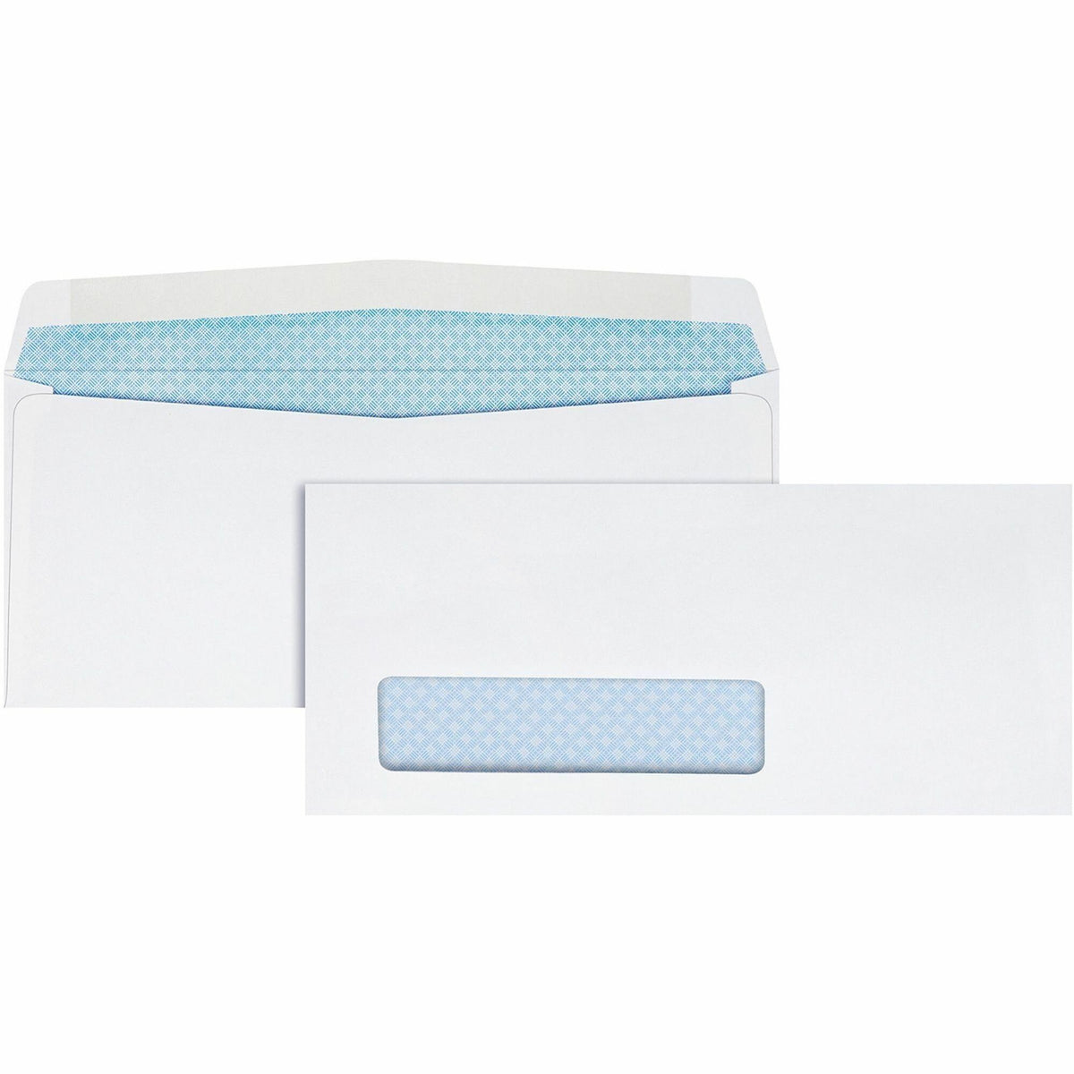 Quality Park No. 8-5/8 Single Window Security Tinted Check Envelope - Single Window - #8 5/8 - 3 5/8" Width x 8 5/8" Length - 24 lb - Gummed - White - Wove - 500 / Box