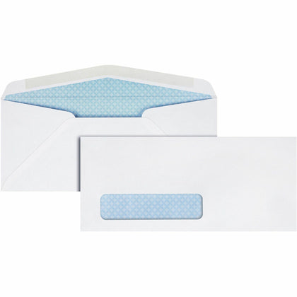 Quality Park Single Window Security Tint Envelopes - #10 - 4 1/8’’ x 9 1/2’’ - 24 lb - White - 500/Box - Business