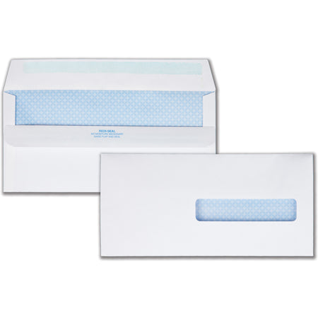 Quality Park Redi-Seal HCFA-1500 Claim Envelopes - Single Window - #10 1/2 - 4 1/2" Width x 9 1/2" Length - 24 lb - Self-sealing - White - Wove - 500 / Box