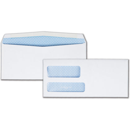 Quality Park No. 9 Double Window Envelopes - Security Tint - 500/Box - Business