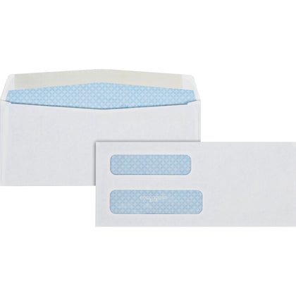 Quality Park Double Window Security Tint Envelopes - #8 5/8 - 3 5/8’’ x 8 - 24 lb - White - Business