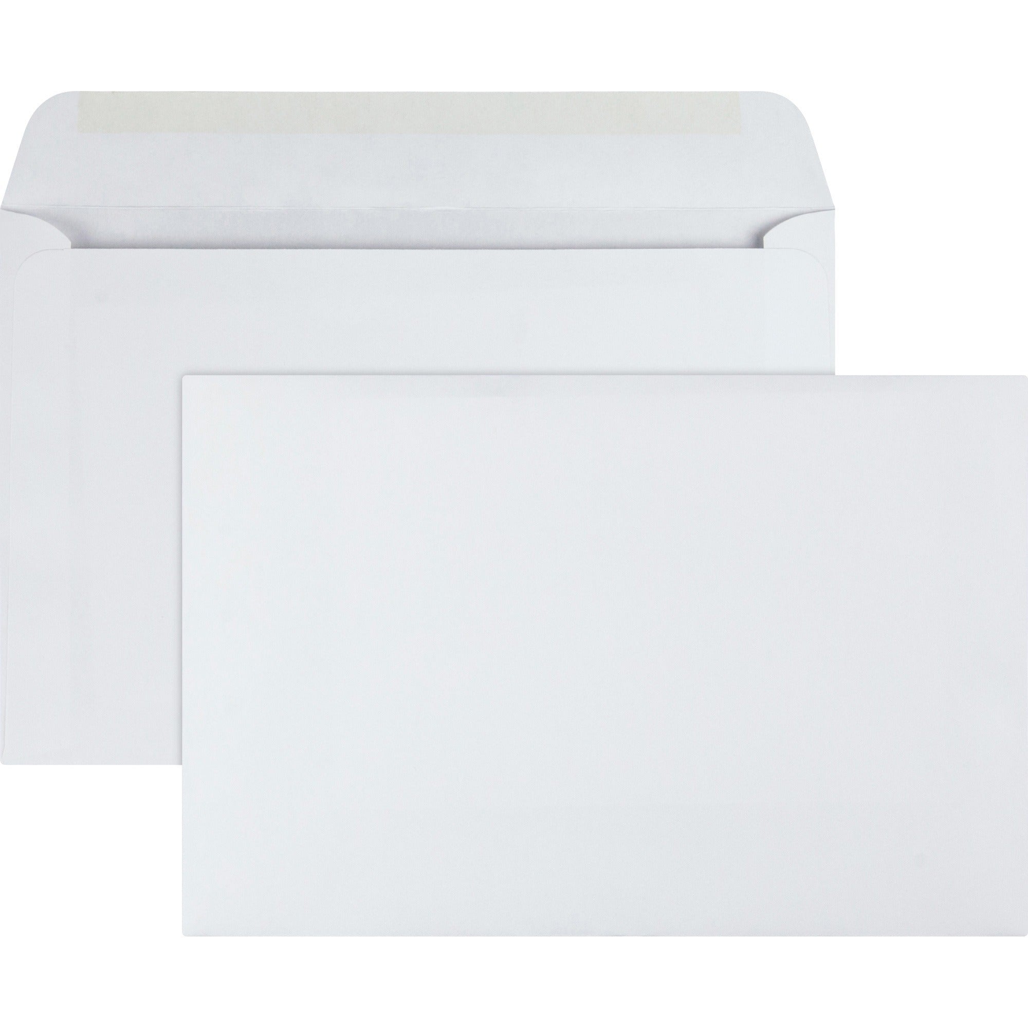 Quality Park 6 x 9 Booklet Envelopes with Open Side for Easy Insertion - Catalog - #6 1/2 - 6" Width x 9" Length - 24 lb - Gummed - White - 100 / Box