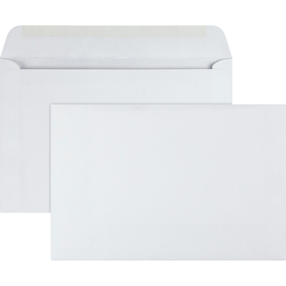 Quality Park 6 x 9 Booklet Envelopes with Open Side for Easy Insertion - Catalog - #6 1/2 - 6" Width x 9" Length - 24 lb - Gummed - White - 100 / Box