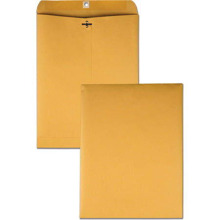 Quality Park 10 x 13 Clasp Envelopes in Dispenser Box - Clasp - #97 - 10" Width x 13" Length - 28 lb - Clasp - Kraft - 250 / Box